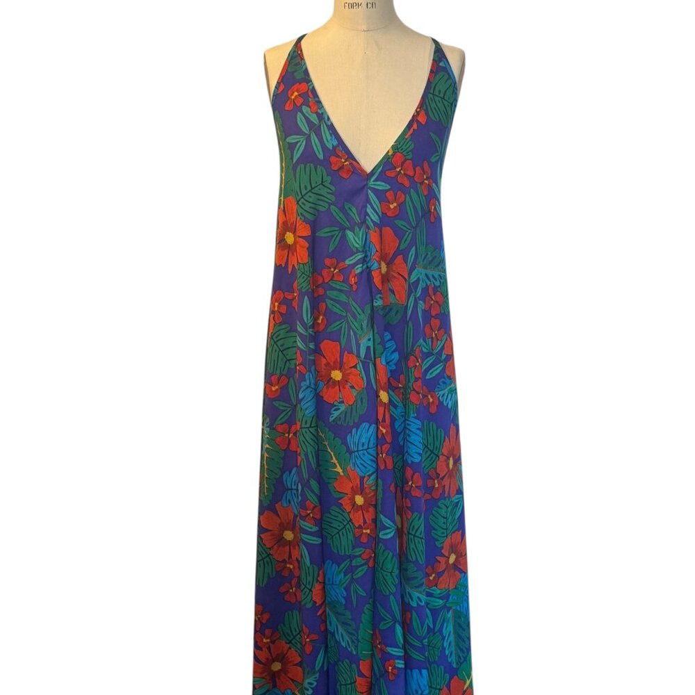 Dress Forum Size Medium Tropical Maxi Dress Criss-Cross straps